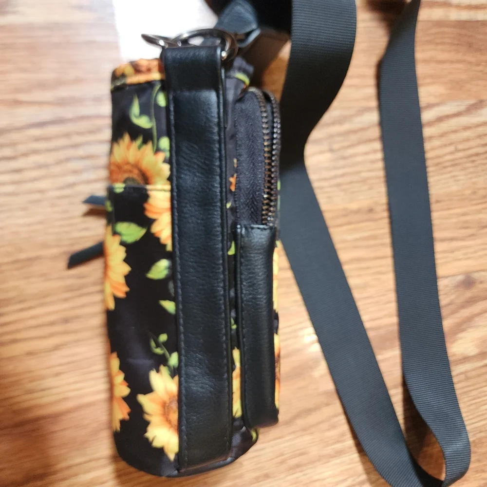 Crossbody Sunflower Water Bottle Bag Phone Holder Wallet Combo